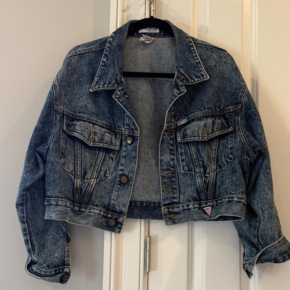 Vintage 80s Georges Marciano for Guess Cropped Jean Jacket